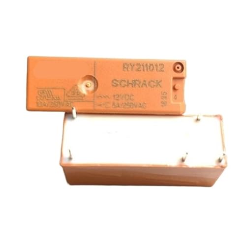 Relé RY211012 12VDC 5 pines interruptor electromagnético 8A 250VAC circuitos PCB 2
