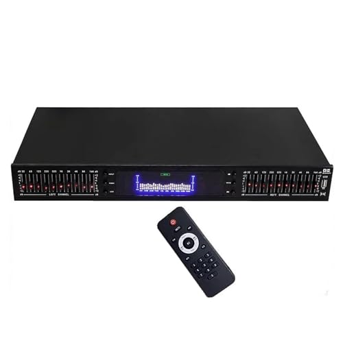 Égaliseur audio HiFi 20 bandes noir avec réduction intelligente du bruit pour studio