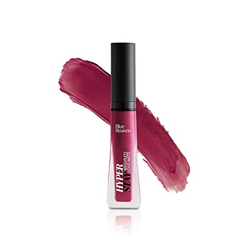 Image of Blue Heaven Hyper Stay Weightless Liquid Matte Lipstick | Long-lasting & Smudge Proof | Non-Transfer Matte Lipstick for Women| Helen Queen-20 | 6ml