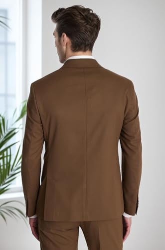 Double Breasted Suit for Men 2 Piece Slim Fit Dressy Business Blazer Mens Wedding Prom Suit Jacket Pants Set3