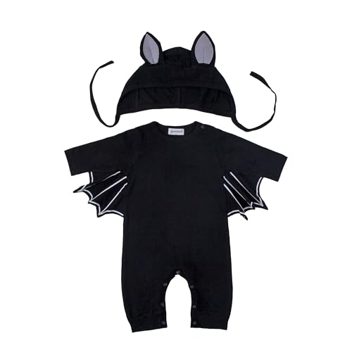 Lysmuch Kids Halloween Bat Outfits Baby Toddler Boys Girls Romper One-Piece Jumpsuit Pants Set cover