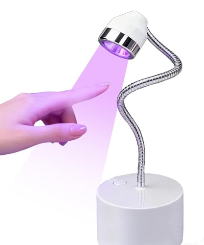 Lumcrissy 9W Touch Switch Gel Nail Lamp, Rechargeable Cordless UV/LED Flash Cure Light with 60s Timer & 360° Adjustable Gooseneck for Gel-X Nails, Home Salon Use