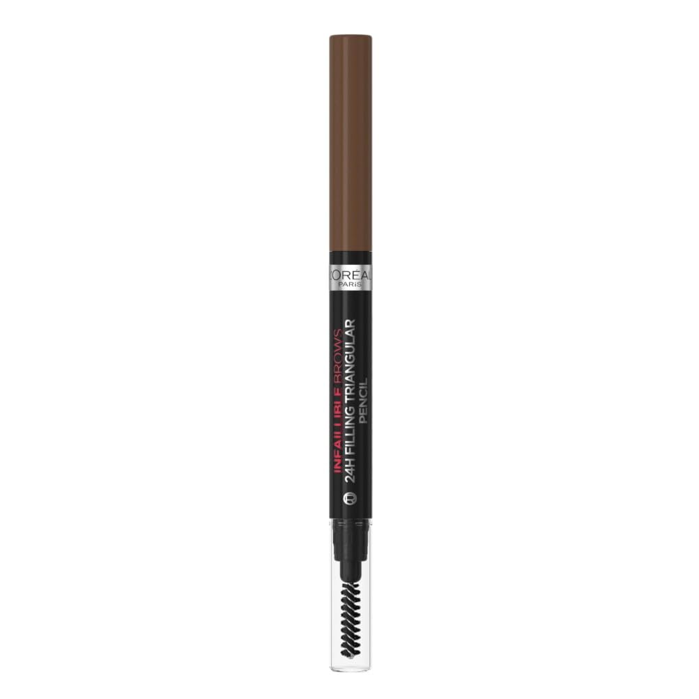 Eyebrow Liner, Brow Filling Triangular Pencil, Natural Matte Finish, With Spoolie Brush, Up to 24H Wear, Infallible 24H, 5.23 Light Brunette
