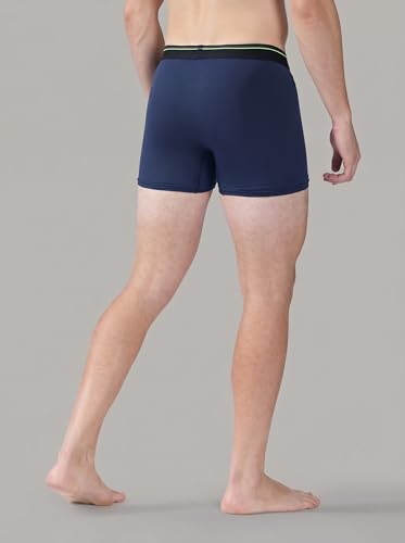 Image of TECHNOSPORT Men's Colorblock Trunks Underwear with ElastoLITE 4 Way Stretch Lightweight Breathable Moisture Wicking Soft Anti Odour Anti Microbial Comfort Fit Boxer Briefs Innerwear for Men