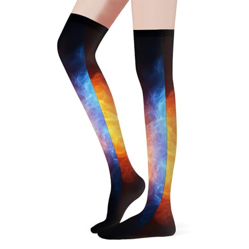 Women Girls Fashion Non Skid Cushioned Crew Socks Knee Thermal Socks