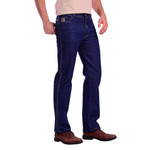 Calça Jeans Masculina Tradicional Reta Elastano Slim Country Rode...