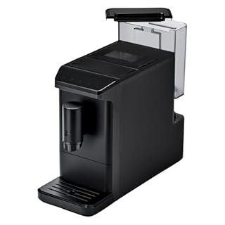 Tchibo Kaffeevollautomat Esperto mini für Caffè Crema und Espresso, nur 16cm breit, klein und kompakt, geeignet für jede Küche, Camping, Studentenapartment, Schwarz - INKLUSIVE Kaffeeprobierset GRATIS