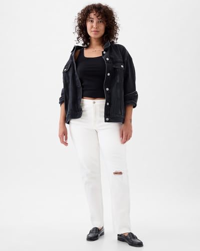 Image of Gap Women Straight Fit High Rise Clean Washed Jean