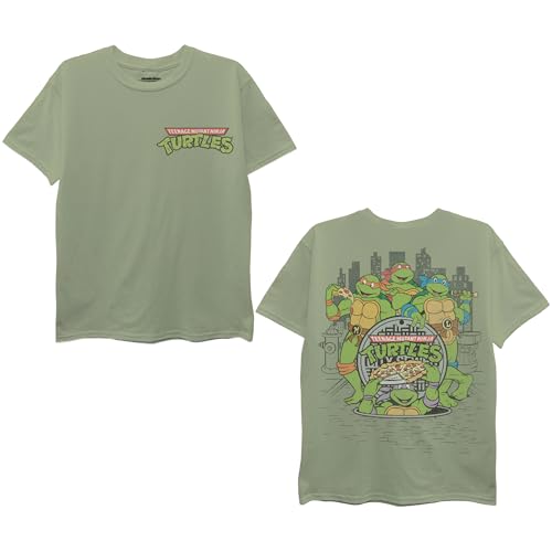 TMNT T-Shirt Tortues Ninja Garçon Haute Résistance Imprimé Recto Verso Tailles 32-48