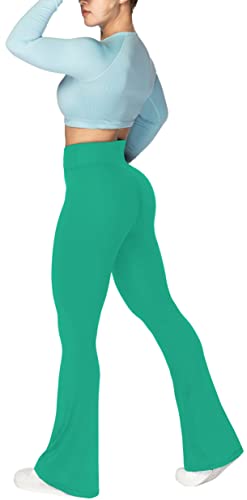 Image of Sunzel Flare Leggings, Crossover Yoga Pants with Tummy Control, High-Waisted and Wide Leg