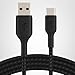 Belkin USB C to USB A Cable, 3.3ft, 15W - Type C Charger, iPhone Charger Cord, Braided, Flexible for iPhone 17 & 16, Galaxy S25, Pixel 10, iPad Pro, AirPods Pro, Switch 2 & More, CarPlay - Black
