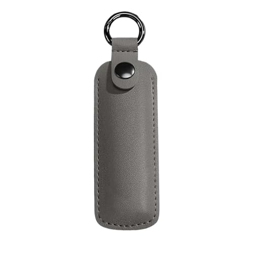 Funda para USB de piel gris que evita pérdidas de memorias