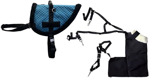 Equitem Miniature Quilted Vest/Pad with Bun (Poop) Bag for Therapy Miniature Horse (Teal)