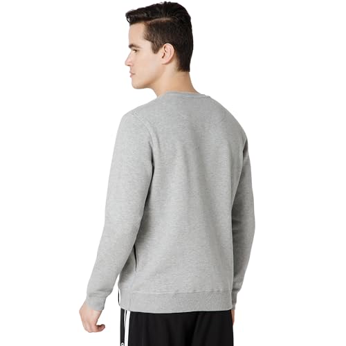 Image of BODYACTIVE Men Full Sleeve Solid Sweatshirt