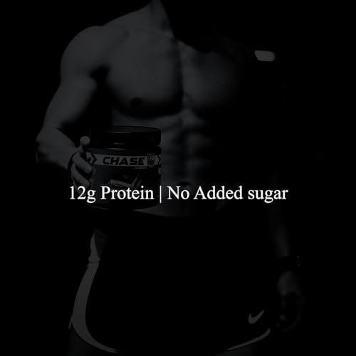 Image of Chase High Protein Peanut Butter Creamy 400g | With Isolate Whey & 120g Protein in Jar | 12g Per Serve | Salted Caramel Flavour with Chunks | Healthy Nut Butter Spread for Breakfast, Fitness, Gym