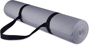 Yourneeds EVA Anti Skid Grey 4 mm Yoga and Exercise Mat with Carrying Strap-image-2
