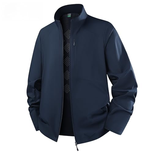 Chaqueta deportiva para hombre, de secado rápido, cuello alto, protección solar UPF 50+, cortavientos, para correr, Moran, X-Large