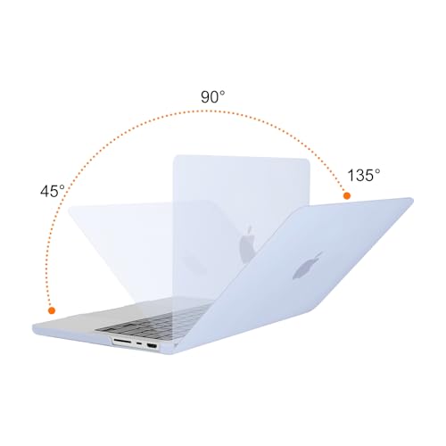Image of MOSISO Compatible with MacBook Pro 14 inch Case 2025 2024 2023 2022 2021 M5 M4 M3 M2 M1 A3434 A3112 A3185 A3401 A2918 A2992 A2779 A2442, Hard Shell&Keyboard Cover&Screen Film&Pouch,Pastel Blue