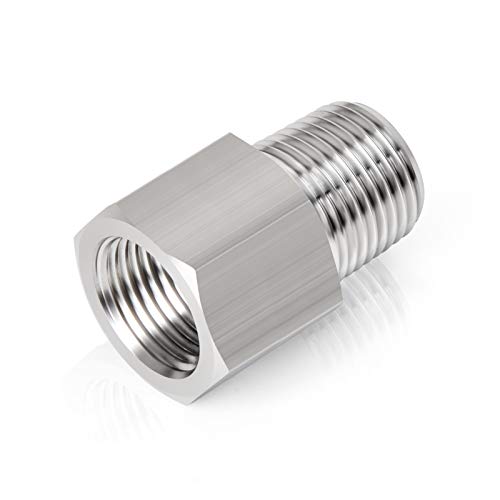 Taisher 2Pcs Forging Of 304 Stainless Steel Pipe Fitting, Reducer Adapter, 3/8-Inch Male Pipe X 1/2-Inch Female Pipe #TOP6