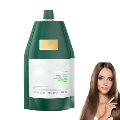 Kératine Polypeptide, Crème Hydratante Lissante Réparatrice à la Kératine Polypeptide, Masque Capillaire à la, Brillance et Douceur Durables pour Cheveux Secs et Abîmés (1 pièce)