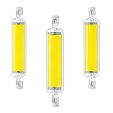 R7S 78mm LED Bulbs 3 Pack Dimmable 15W(Equivalent to 150W Halogen Replacement)Cool White 6000K R7S COB LED Bulbs J-Type 120V T3 R7s Base Double Ended Flood Light for Work Lamp Base Tube Work Lighting