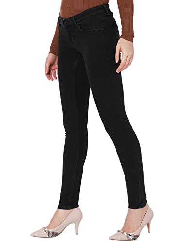Image of Vero Moda Women Black Low-Rise Stretchable Jeans