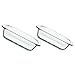 Yardwe 2 Sztuk Szklany Naczynia Do Pieczenia Clear Sqare Casserole PAN Przezroczyste Szklane Pizza Pizki Do Gotowania Piekarnik Ciasto Cake Dinner Bankiet Pieczenia Ryż