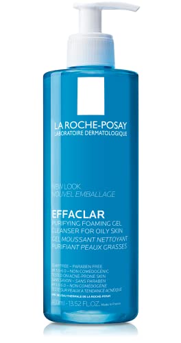 La Roche-Posay Effaclar Purifying Foaming Gel Cleanser for Oily Skin, pH Balancing Daily Face Wash, Oil Free and Soap Free