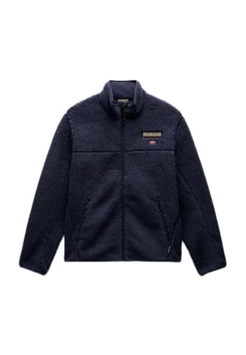 NAPAPIJRI FELPA CON ZIP UOMO BLU