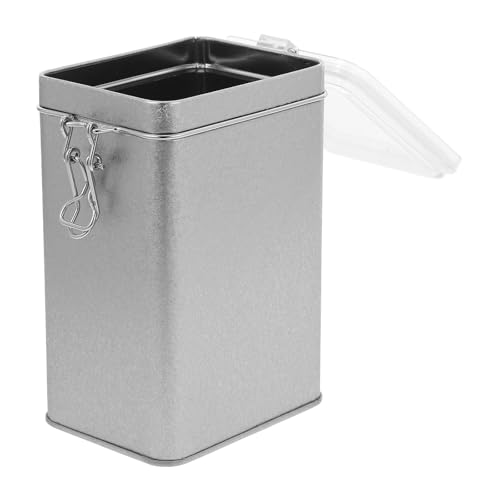 Recipiente hermético para café de hojalata con tapa ventana