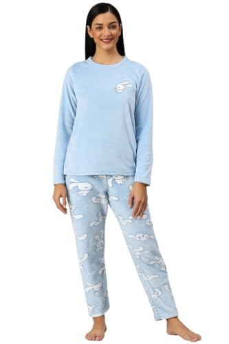Image of CAMEY Womens Winter Full Sleeve Top and Pajama Pants Regular Fit Night Suit Round Neck Top and Pyjama Set Ladies Night Dress