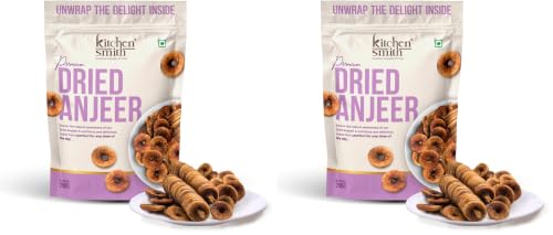 Image of KitchenSmith Premium Afghani Anjeer Dry Fruite -250gm | Natural Anjeer, Figs & Dried Fig - Rich In Vitamins, Fiber, Calcium & Iron | Ideal For Healthy Snacking, Dieting & Breakfast, Non-gmo & Low Fat (Air Tight Pouch)
