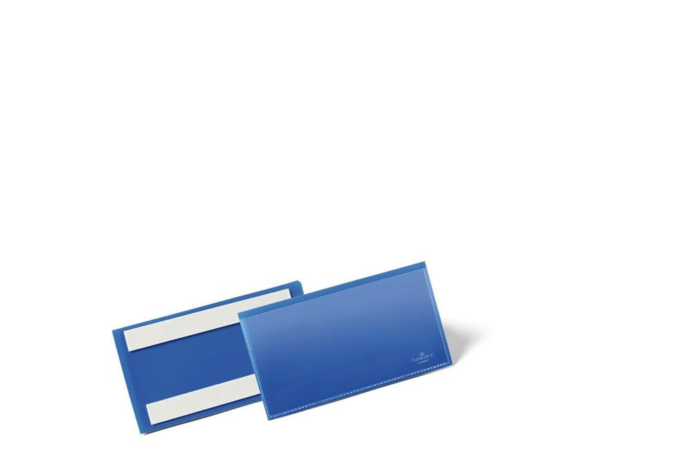Rackhams Blue Adhesive Ticket Holder Document Pockets | 50 Pack | 150 X 67Mm |