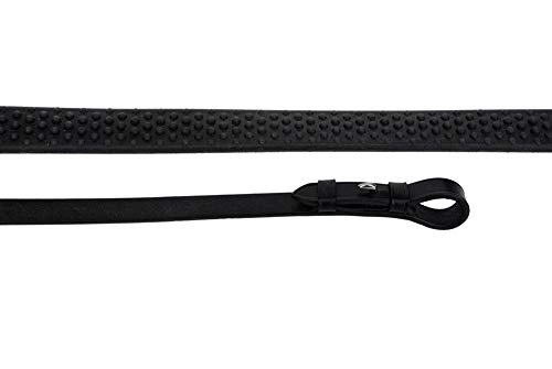 Rhinegold Unisex's R197-BLK Flexible Grip Rubber Reins-Black, One Size