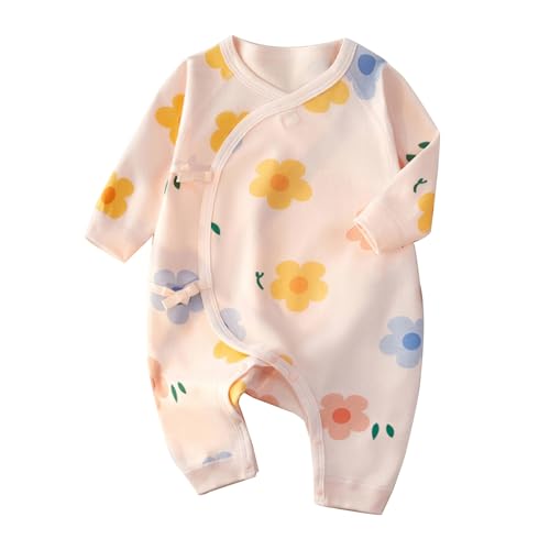 Image of Cherie Kids 100% Organic Cotton Soft 0-6 Months Baby Romper Jumpsuits for Boys and Girls Unisex Long Sleeve
