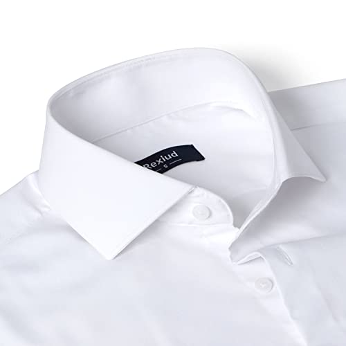 Men's Dress Shirt Stretch Formal Shirt Business Casual Cutaway Collar Long Sleeve Convertible Cuffs Solid4