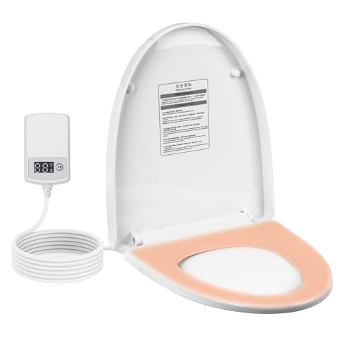 Heated Toilet Seat -Warmer Toilet Seats Elongated 6 Visual Temp Adjustable 24V Safe Voltage Output Slow-Close Energy Saving Easy Installation with PID Temperature Control
