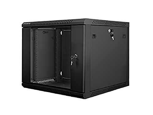 Armario Rack LANBERG 9U 600X600X501 Auto ENSAMBLADO 19' hasta 60 KG Negro
