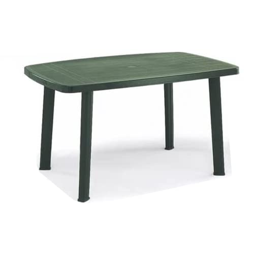 Mondo Viro Table en résine pour plein et extérieur fabriquée en Italie rectangulaire Blanc et Vert (Vert)