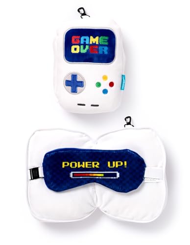 Puckator Coussin de Voyage Relaxeazzz Peluché 2-en-1 Avec Masque Yeux Game Over - Console de Jeu Vidéo Marca