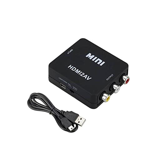HDMIRCAϊ AVRo[^[ HDMIAVϊ USBP[ut 1080p/720pΉ (Black) 3FP[u J[ir