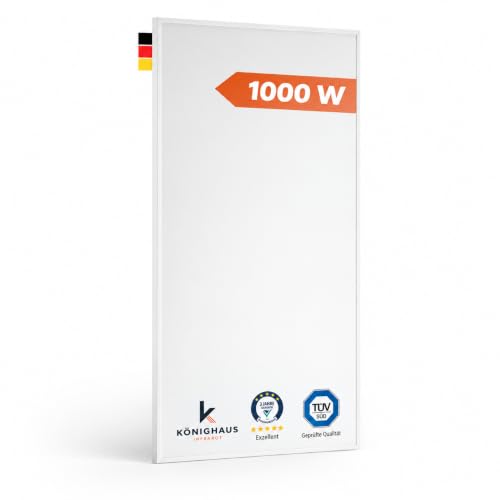 Könighaus Infrarotheizung 1000 W - Wandmontage - 14-26 m²