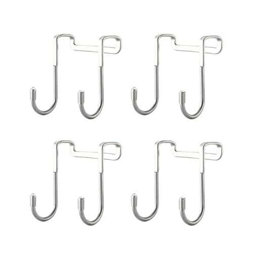 LEIDJGUN Juego de perchas resistentes para colgar sobre la puerta, perchero de pared para abrigo, toallero, bolsa, doble cara, ganchos para abrigos, joyas