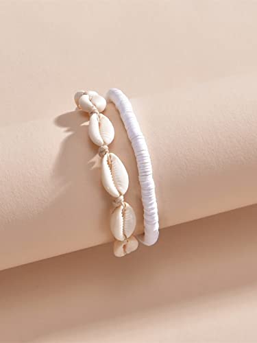 Verdusa Women's Adjustable Shell Anklet Set - Chic Ankle Bracelets for Effortless Summer Style - Image 2