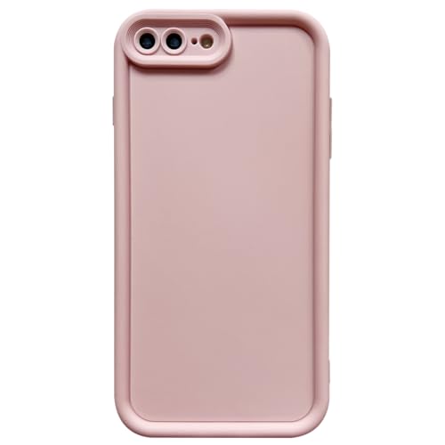 Image of Puxicu Slim Case for iPhone 8 Plus, Enhanced Camera Protection, Shockproof Skin-Friendly Touch Soft Case Cover for iPhone 7 Plus Phone 5.5 inch, Light Pink