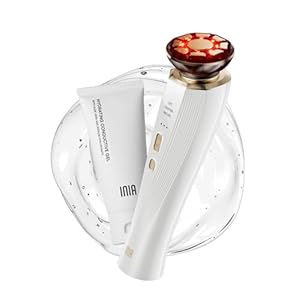INIA Micro-Current Facial Lift Device 3-in-1 Red Light Therapy for Face and Neck, Skin Tightening and Rejuvenation Device True Beauty Glow Facial Massager, Effective Wrinkle and Puffiness Reduction