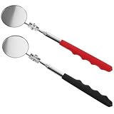 NOLITOY 2 Stck Teiliges Auto Schweißboden Inspektionsspiegel Faltbar Teleskopisch Ausziehbar Reflektor Leicht Langlebig Einfach zu Bedienen für Fahrzeuguntersuchungen und Schwer