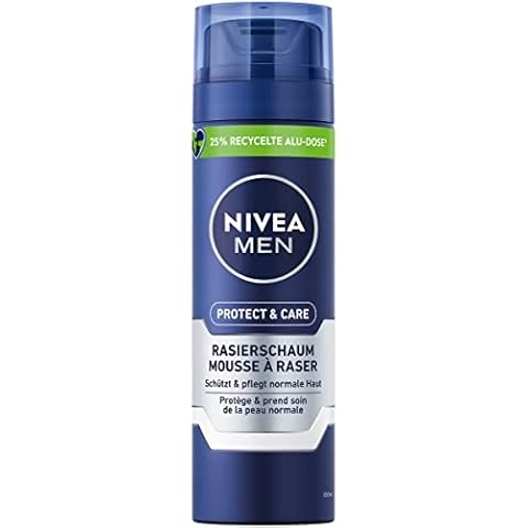 NIVEA MEN Protect & Care Rasierschaum (200 ml), Schutz und Pflege für eine sanfte Rasur, hautschonender Rasierschaum für Männer mit Aloe Vera und Panthenol Cover