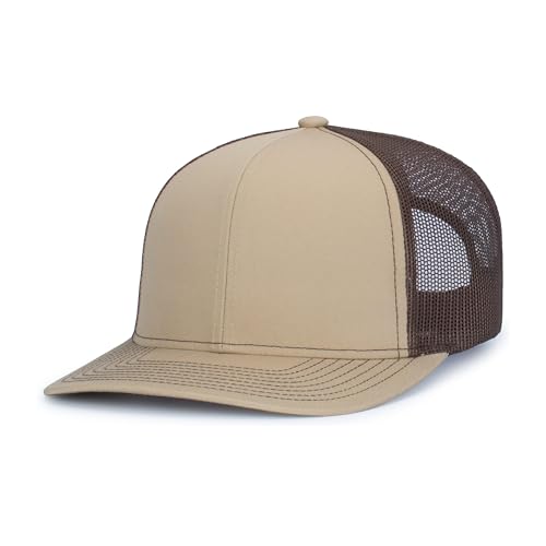 Image of Pacific Headwear Contrast Stitch Trucker Snapback