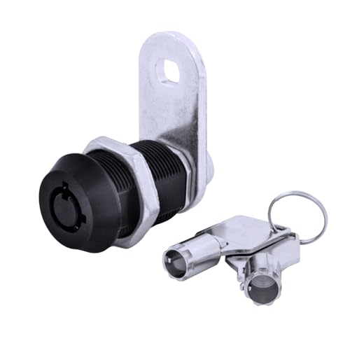 FJM Security MEI-2400AS-BLK-KD Tubular Cam Lock for Smart Home, Cabinet Locks Baby Proofing Solution, Door Lock & Drawer Lock for Home Improvement, with 5/8